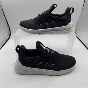 Adidas Lite Racer Adapt 5 Navy Blue White No Tie Laces Youth Size 2